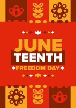 Juneteenth. Freedom and Emancipation day. African-American holiday. Vector art Stock Illustration