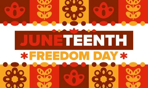Juneteenth. Freedom and Emancipation day. African-American holiday. Vector art Stock Illustration