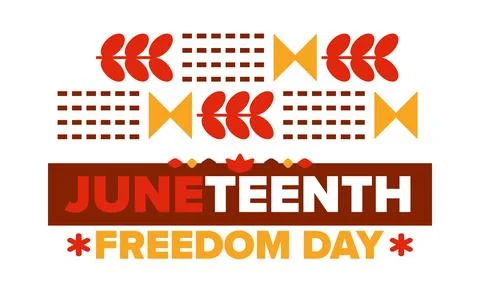Juneteenth. Freedom and Emancipation day. African-American holiday. Vector art Stock Illustration
