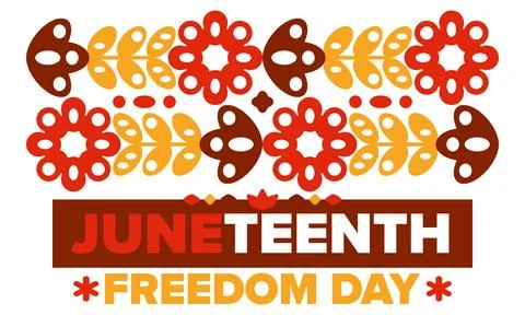 Juneteenth. Freedom and Emancipation day. African-American holiday. Vector art Stock Illustration