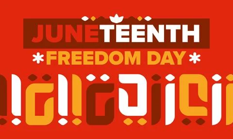 Juneteenth. Freedom and Emancipation day. African-American holiday. Vector art Stock Illustration
