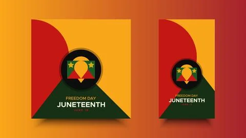 Juneteenth Freedom Day abstract veactor illustration Stock Illustration