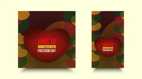 Juneteenth Freedom Day abstract veactor illustration. Geometric social media Stock Illustration