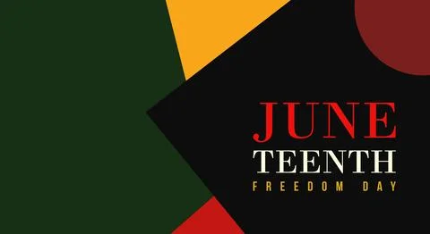 Juneteenth Freedom Day abstract vector illustration. Geometric background Stock Illustration