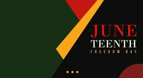 Juneteenth Freedom Day abstract vector illustration. Geometric background Stock Illustration