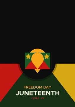 Juneteenth Freedom Day abstract vector illustration. Geometric poster Stock Illustration