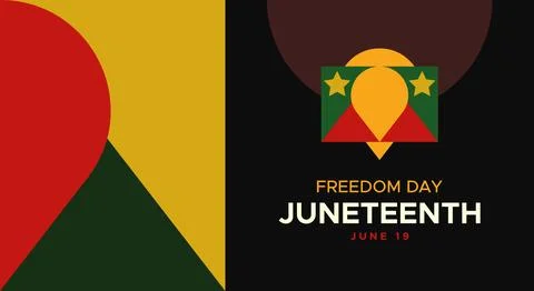 Juneteenth Freedom Day abstract vector illustration. Geometric background Stock Illustration