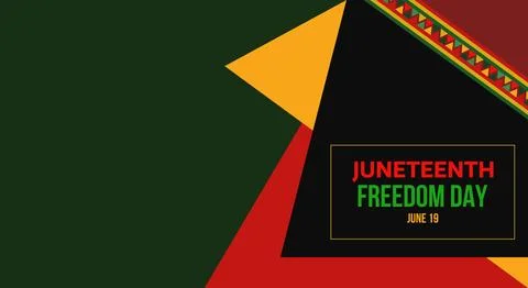 Juneteenth Freedom Day abstract vector illustration. Geometric background shape Stock Illustration
