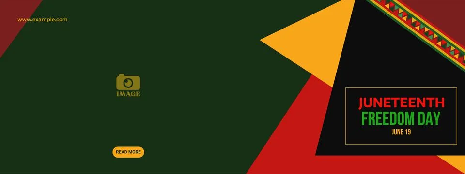 Juneteenth Freedom Day abstract vector illustration. Geometric banner shape Stock Illustration