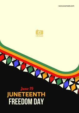 Juneteenth Freedom Day abstract vector illustration. Geometric poster shape.. Stock Illustration