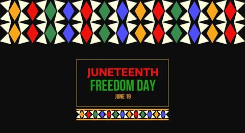 Juneteenth Freedom Day abstract vector illustration. Geometric background Stock Illustration