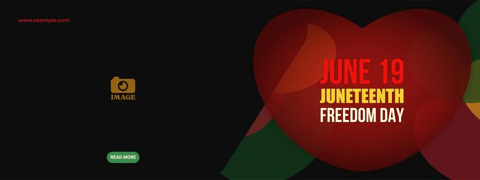 Juneteenth Freedom Day abstract vector illustration. Geometric banner shape Stock Illustration