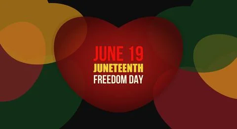 Juneteenth Freedom Day abstract vector illustration. Geometric background Stock Illustration