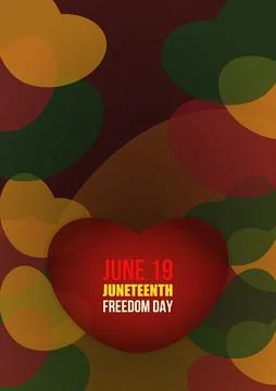 Juneteenth Freedom Day abstract vector illustration. Geometric poster shape Stock Illustration