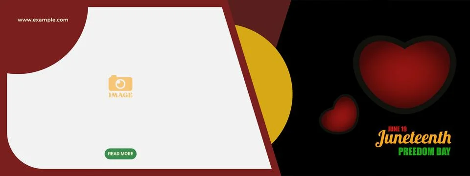 Juneteenth Freedom Day abstract vector illustration. Geometric banner shape.. Stock Illustration