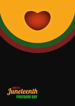 Juneteenth Freedom Day abstract vector illustration. Geometric poster shape.. Stock Illustration