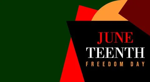 Juneteenth Freedom Day abstract vector illustration. Background design for .. Stock Illustration