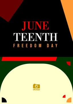 Juneteenth Freedom Day abstract vector illustration. Poster design for web,.. Stock Illustration