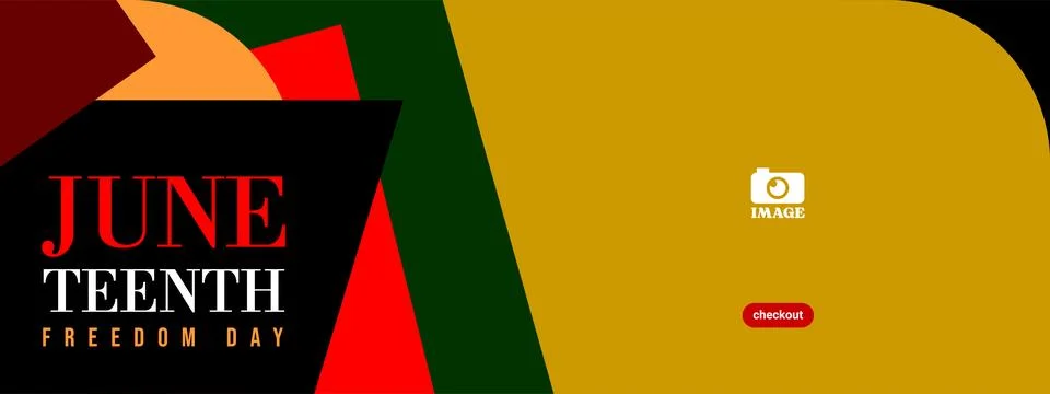 Juneteenth Freedom Day abstract vector illustration. Banner design for web,.. Stock Illustration