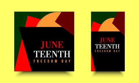 Juneteenth Freedom Day abstract vector illustration. Social media design fo.. Stock Illustration
