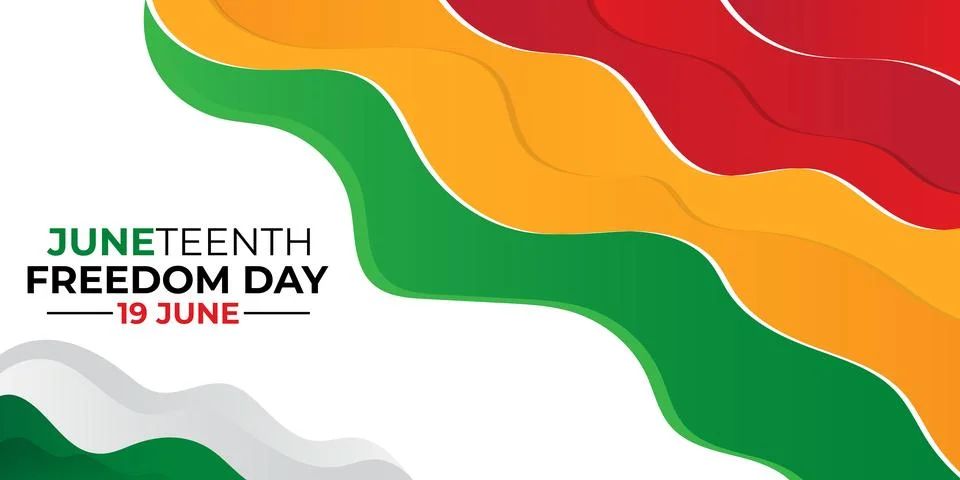 Juneteenth Freedom Day Abstract Vector Illustration banner, Juneteenth Free.. Stock Illustration