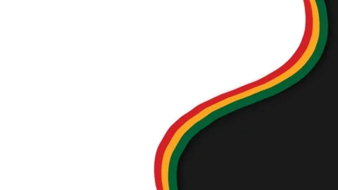 Juneteenth Freedom Day Abstract Wavy Background with Pan-African Colors. Stock Footage 340034230