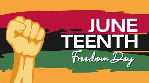 Juneteenth freedom day for all black people Stock Footage 296791822