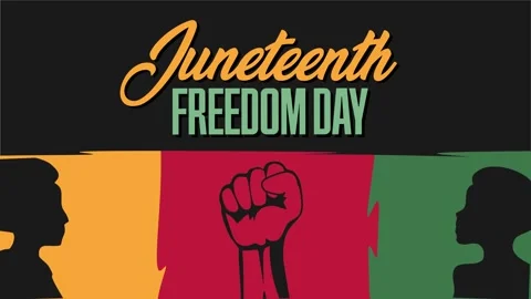 Juneteenth freedom day for all black people Vídeo Stock 296791823