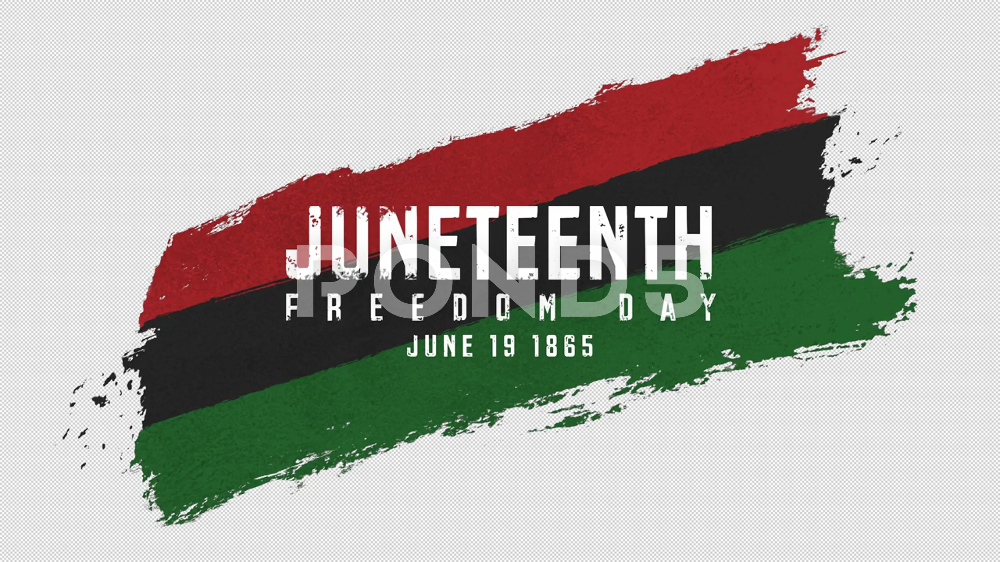 Juneteenth Freedom Day Animation Overlay | Stock Video | Pond5