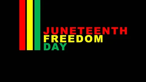 Juneteenth freedom day animation text Stock Footage 153648239