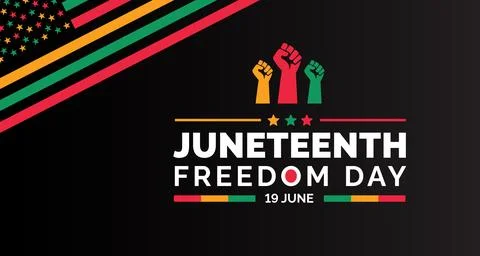 Juneteenth Freedom Day background, banner, card, poster with typography design. Stock Illustration