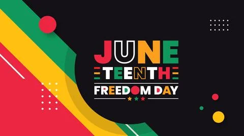 Juneteenth Freedom Day background, banner, card, poster with typography design. Stock-Illustration