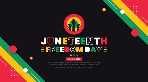 Juneteenth Freedom Day background, banner, card, poster with typography design. Stock Illustration