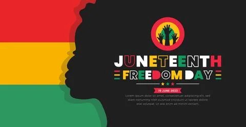 Juneteenth Freedom Day background, banner, card, poster with typography design. Stock Illustration