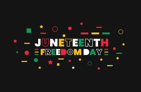 Juneteenth Freedom Day background, banner, card, poster with typography design. Stock Illustration
