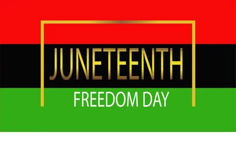 Juneteenth Freedom Day Background Design. Banner, Poster, Greeting Card. Stock Illustration