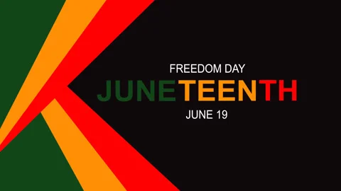Juneteenth Freedom Day Background with Pan African Colors and Celebration Th 動画素材 334653479