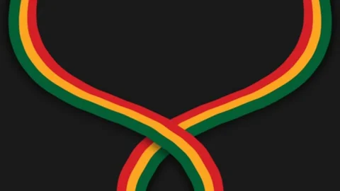 Juneteenth Freedom Day Heart Shape with Pan-African Colors Celebrating Eman.. Stock Footage 340034385