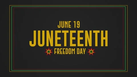 Juneteenth Freedom Day. June 19 holiday concept. Motion graphics animation. Stock-Footage 242830358