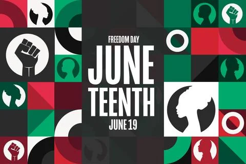 Juneteenth. Freedom Day. June 19. Holiday concept. Template for background Stock Illustration