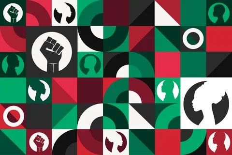 Juneteenth. Freedom Day. June 19. Seamless geometric pattern. Template for Stock Illustration