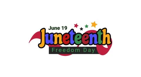 Juneteenth Freedom Day typography design. Celebration on june, typography Stock Illustration