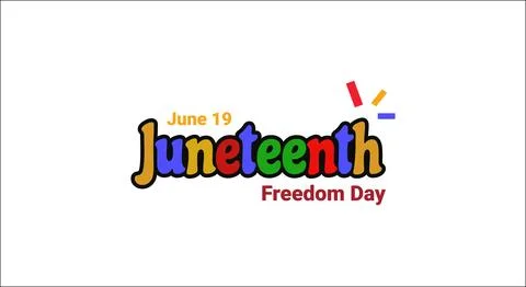 Juneteenth Freedom Day typography design. Celebration on june, typography Stock Illustration