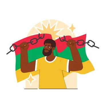 Juneteenth. Independence and emancipation day of black people Stock Illustration