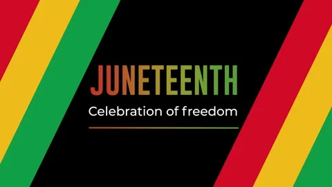 Juneteenth Independence Day  animated text. Freedom or Emancipation day. Stock Footage 274884146