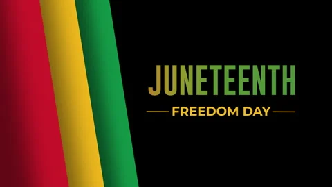 Juneteenth Independence Day  animated text. Freedom or Emancipation day. Stock Footage 274932634