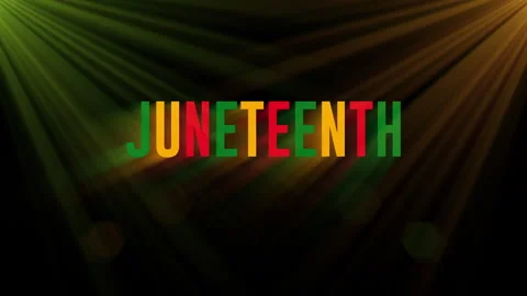 Juneteenth Independence Day  animated text. Freedom or Emancipation day. Stock Footage 274932664