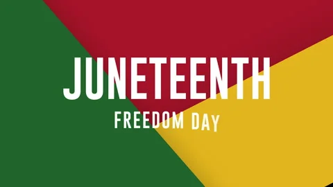 Juneteenth Independence Day  animated text. Freedom or Emancipation day. Stock Footage 275018076
