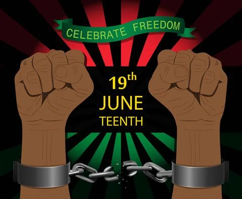 Juneteenth Independence Day. Freedom Emancipation day. Annual American holiday Stock Illustration