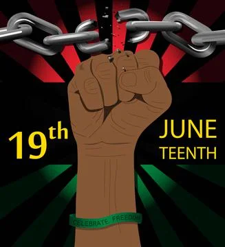 Juneteenth Independence Day. Freedom Emancipation day. Annual American holiday Stock Illustration